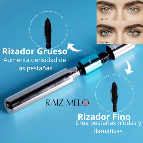 Mascara de Pestañas - Alargamiento y Volumen con Fibras de Seda – Resistente al Agua