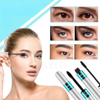 Mascara de Pestañas - Alargamiento y Volumen con Fibras de Seda – Resistente al Agua