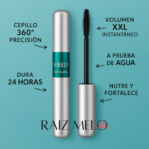 Mascara de Pestañas - Alargamiento y Volumen con Fibras de Seda – Resistente al Agua