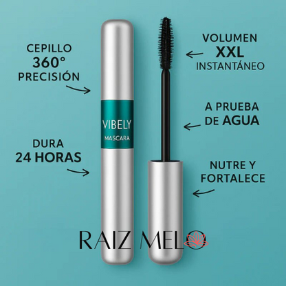 Mascara de Pestañas - Alargamiento y Volumen con Fibras de Seda – Resistente al Agua